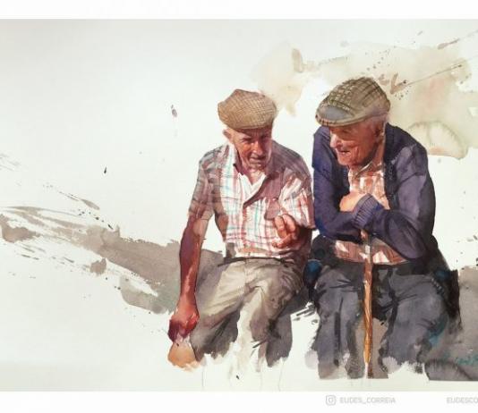 Old People Painting by Eudes Correia / 6265
