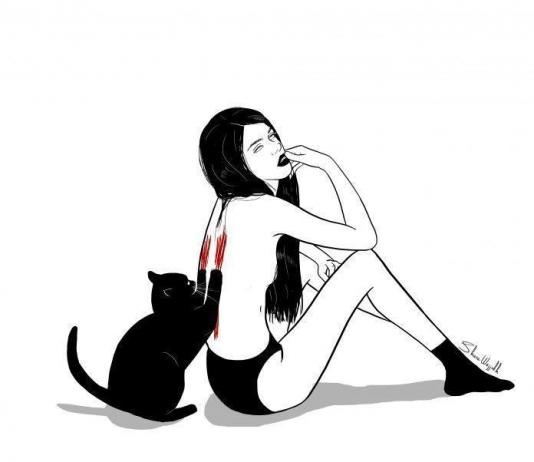 Black and White Illustration by Shaza Wajjokh / 6802